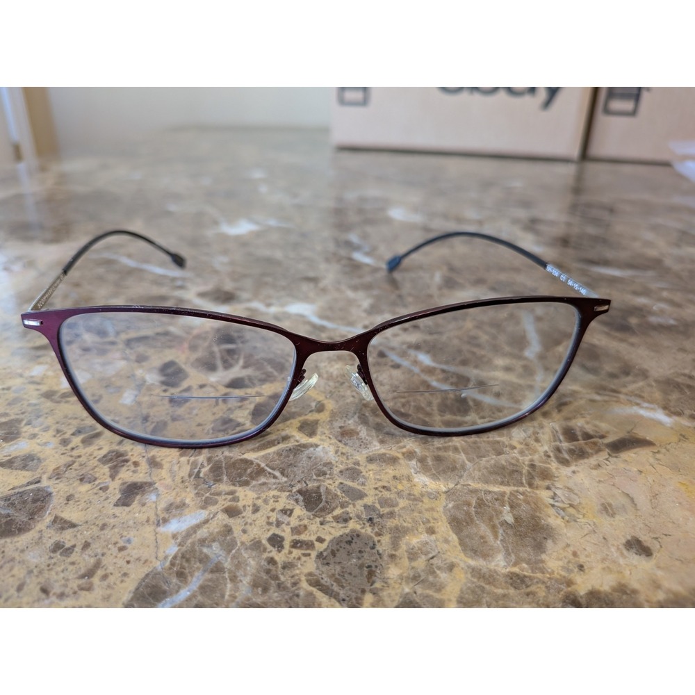 Scott Harris Europa SH534 C1 Glossy Red Metal Oval Eyeglasses 54-15 140 Read